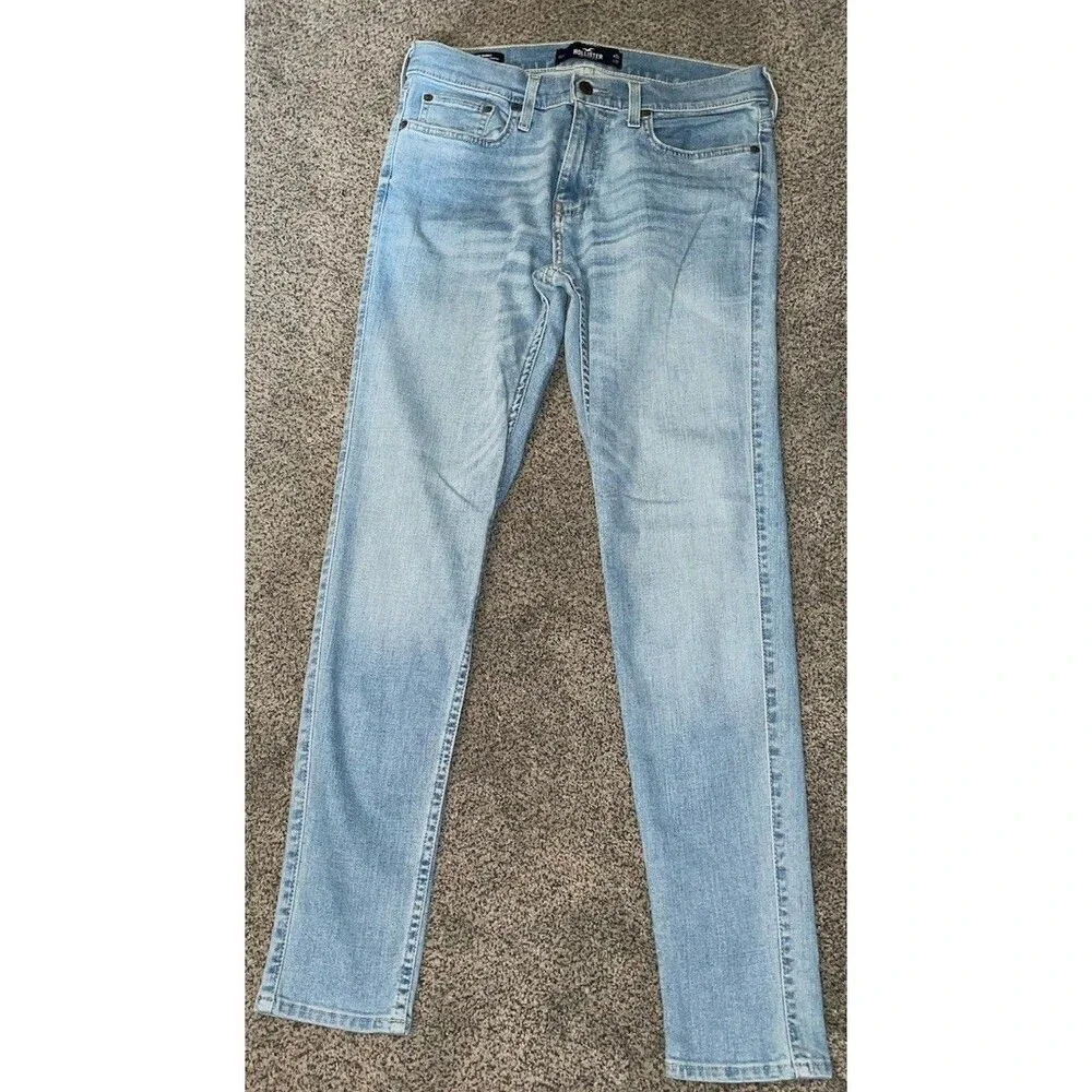 Hollister Super Skinny Jeans Mens W31 L32 Light Wash Advanced Stretch
